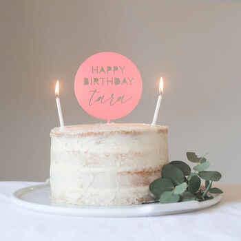 Personalised Happy Birthday Cake Topper, 2 of 6