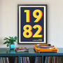 1982 Personalised Year Typography Print, thumbnail 9 of 11