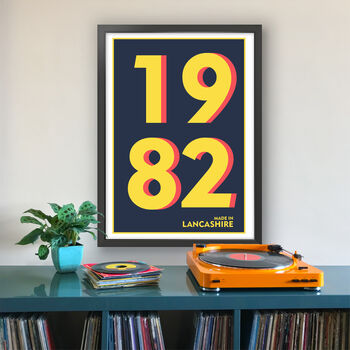 1982 Personalised Year Typography Print, 9 of 11