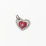 Venus Enamel Heart Charm Sterling Silver Plated, thumbnail 1 of 3