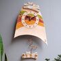 Handmade Cat Wall Clock Bright Coloured, thumbnail 1 of 7