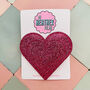 Large Heart Pink Glitter Resin Hair Clip, thumbnail 1 of 4