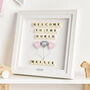 Welcome To The World Baby Girl Personalised Gift Frame, thumbnail 3 of 8
