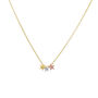 Star Trio Necklace With Gold Chain/Silver Chain, thumbnail 1 of 6