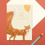 Fox Birthday Card, thumbnail 1 of 3