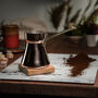 Handcrafted Solid Copper Coffee Pot, Heavy Duty Turkish Coffee Maker, thumbnail 1 of 12