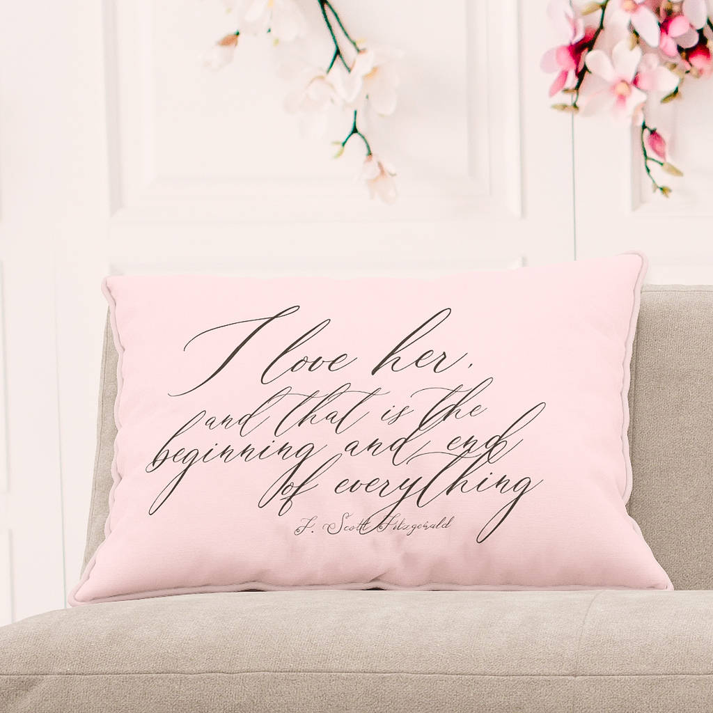 Personalised Valentines Gift Cushion 'Beginning' By Peach Tea Studio ...