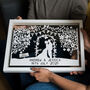 Personalised Silhouette Wedding Papercut, thumbnail 1 of 7