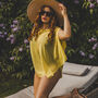Lime Yellow Viscose Beach Coverup, thumbnail 1 of 3