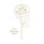 Personalised Rose Flower Thank You Teacher Gold Foil Card, thumbnail 2 of 12