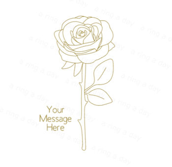 Personalised Rose Flower Thank You Teacher Gold Foil Card, 2 of 12