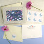 Personalised Butterfly Pattern Writing Set, thumbnail 1 of 6