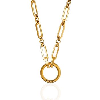 Engraved Paperclip Chain Necklace, 2 of 6