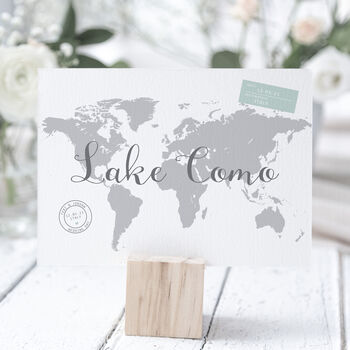 Travel Themed Wedding Table Name Cards, 5 of 6