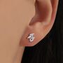 Sterling Silver Chanterelle Mushroom 16 G Flat Back Labret Earrings, thumbnail 8 of 12