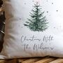 Personalised Watercolour Christmas Tree Cushion, thumbnail 2 of 2