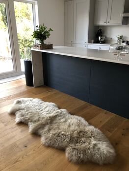 Double Sheepskin Rug In Oyster, 2 of 2