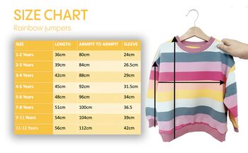 Birthday Club Rainbow Slouch Kids Jumper, 3 of 3