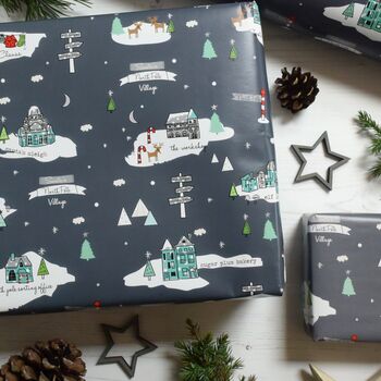 North Pole Christmas Wrapping Paper, 4 of 12