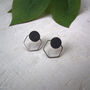 Contemporary Geometric Hexagon Eco Stud Earrings, thumbnail 6 of 6