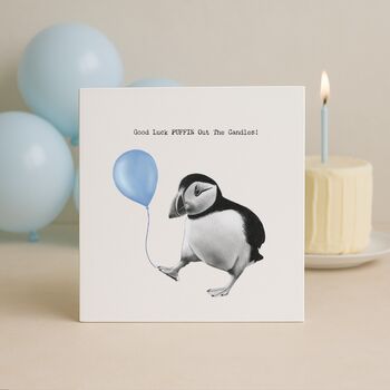 Good Luck Puffin Out Candles Card, 3 of 8