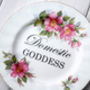 'Domestic Goddess' Upcycled Vintage China Plate, thumbnail 3 of 5