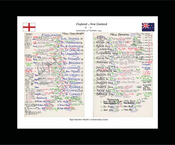 England V New Zealand, 1993 Commentary Print, 2 of 2