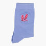 Embridered Cowboy Boots Ankle Socks Women's Blue, thumbnail 2 of 4
