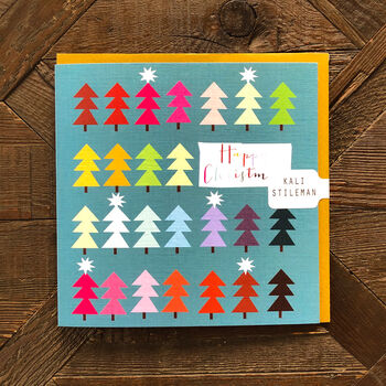 Happy Christmas Trees Card, 3 of 5