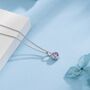 Sterling Silver Tanzanite Blue Cz Bubble Pendant Necklace, thumbnail 7 of 12