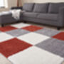 The Rugs Geometric Shaggy Rug Terra Checkered Rug, thumbnail 12 of 12