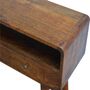 Modern Curved Chestnut Console Table, thumbnail 4 of 12