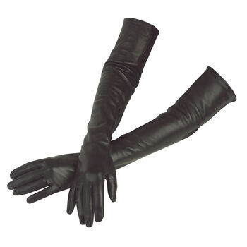 Kelly. Women's Opera Length Silk Lined Leather Gloves, 3 of 5