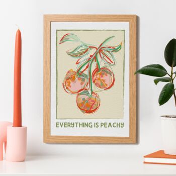 Everything Is Peachy Wall Art Print | Digital Download, 2 of 6