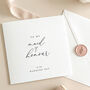 Luxury Wedding Day Card For Maid Of Honour With Wax Seal, thumbnail 1 of 8