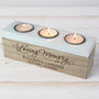 Personalised In Loving Memory Triple Tea Light Box Teal, thumbnail 6 of 7
