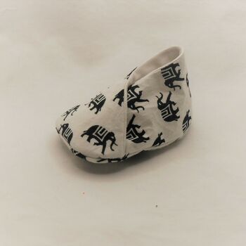 Eco Baby Shoes In Elephant Print Fabric, 8 of 12