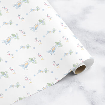 Baby Boy Wrapping Paper, Roll Or Folded, 2 of 4
