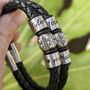 Custom Leather Bracelet, 16th Birthday Gift For Boys, thumbnail 4 of 7