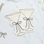 Black And Gold Cocktail Shaped Party Napkins X 16, thumbnail 1 of 3