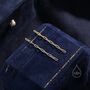 Dangle Chain Stud Earrings In Sterling Silver, thumbnail 4 of 11