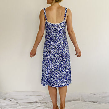 Lacey Nightie In Fresh Blue Floral Print, 2 of 4