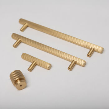 Solid Brass Straight Knurled Handles, 3 of 12