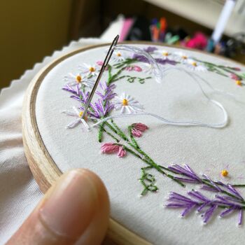 Floral Wreath Embroidery Kit, 4 of 4