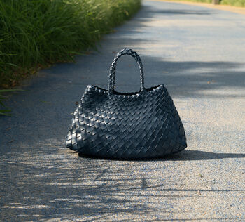 Vegan Leather Hand Weaving Sling Bag, 5 of 12