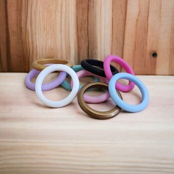 Handmade Ladies Thin Stackable Silicone Ring, 4 of 10