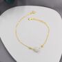 Genuine Milky Jade Cz Floating Bracelet Sterling Silver, thumbnail 3 of 10