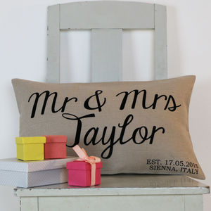 4th Wedding Anniversary Gifts Linen Gift Ideas Luxurious Linen Wedding Cushion 4th Anniversary