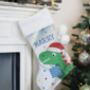 Personalised Dinosaur Christmas Stocking, thumbnail 2 of 4