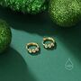 Sterling Silver White And Blue Opal Huggie Hoops, thumbnail 6 of 11